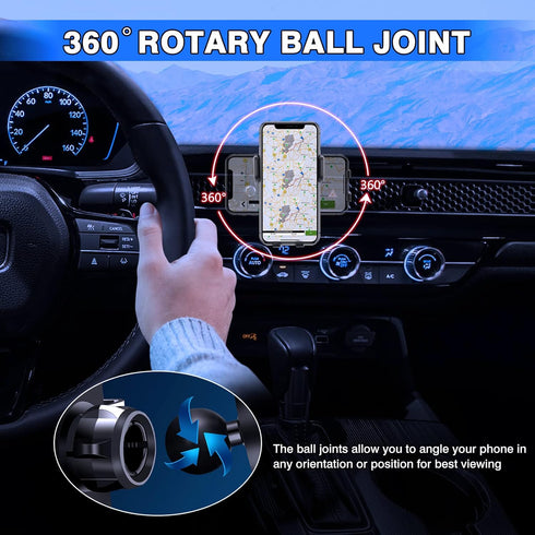 Karltys Car Phone Holder ONLY for Honda Civic 2022 2023 2024 Accessories, 11th Gen. Civic Cell Phone Mount for 4-7 Inch Phones, Hands Free Thick C...