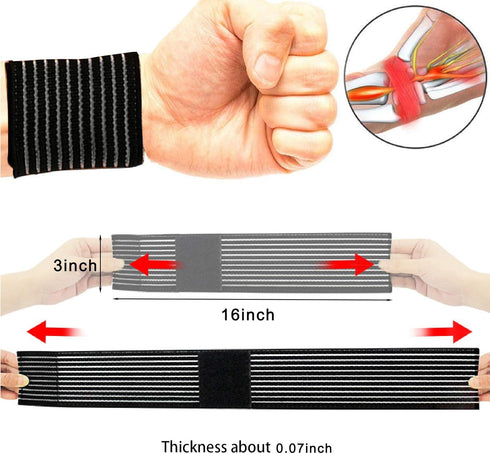 2 Pack Wrist Wraps for Working Out,Arthritis Hand Support Bands,Lightweight Wristband for Men Women,Compression Band-Breathable Wristguard-for Fit...
