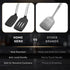Home Hero Silicone Spatula Set with Ergonomic Handles - Stainless Steel High Heat Resistant Solid & Slotted Turner, BPA Free Non Stick Kitchen Ute...