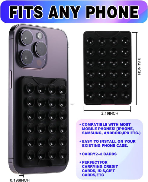 BIAJIYA Silicone Suction Phone Case Adhesive Mount Mirrors Anti-Slip Hands-Free Mobile Accessory Holder for Selfies and Tiktok Videos for All Smar...