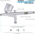 Master Airbrush Model G23 Multi-Purpose Dual-Action Gravity Feed Airbrush Set Kit with Air Hose, 0.3mm Tip, 1/3oz Fluid Cup, Cutaway Handle - User...