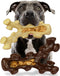 2 Pack Dog Chew Toys for Aggressive Chewers,Boredom and Stimulating Best Dog Toys for Medium/Large Breed,Tough Almost Indestructible Dog Bones for...