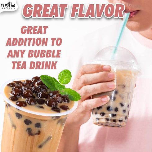 Fusion Select Tapioca Pearl - Brown Sugar Flavor Quick Cook Tapioca, DIY Boba for Boba Tea Ready in 5 Minutes, Boba pearls, Bubble Tea Pearl s, Mi...