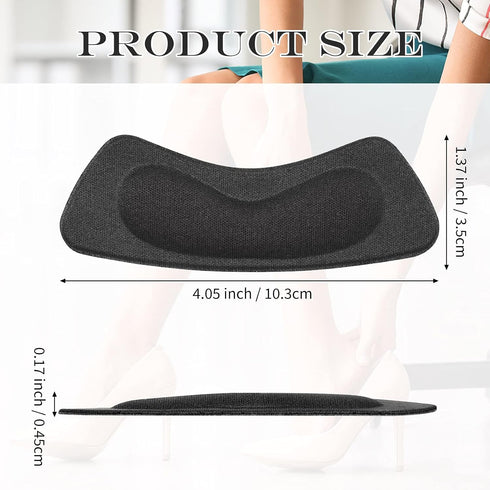 Hotop 6 Pairs Heel Cushion Pads for Women Adhesive Heel Grips Stickers Liner Inserts Ankle Protector for Loose Shoes Back(Black, White)...
