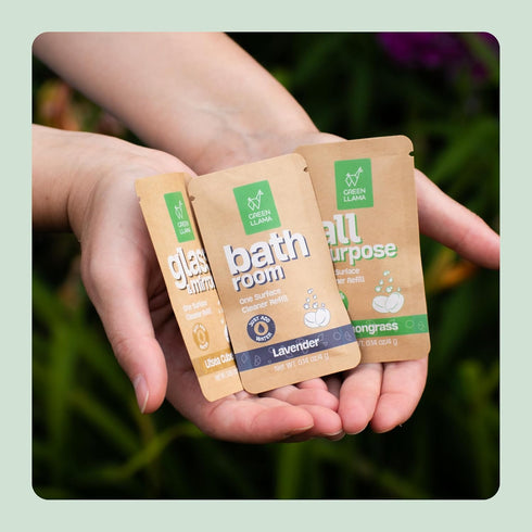 Eco-Friendly Cleaning Tablet Variety Pack - Multi-Surface, Glass & Bathroom Cleaner Refills, Compostable, Plant-Based, Family & Pet Safe - Sample ...