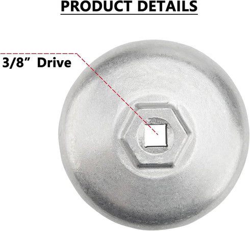 3/8'' Drive Oil Filter Wrench Fit for BMW VOLVO,86mm 86.4mm 86.5mm 86.6mm 4 in 1 Oil Filter Removal Tool for Oil Change...