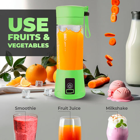 Portable Blender - Compact and USB Rechargeable Personal Travel Blenders for Smoothies, Shakes and Ice - Mini Fruit Juice Mixing Shaker Bottle - 3...