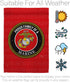 Proud Family Marines Garden Flag - Armed Forces Marine Corps USMC Semper Fi United State American Military Veteran Retire Official - House Banner ...