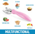 Zulay Ice Cream Scoop With Soft Easy Grip Handle - Ice Cream Scooper With Built-in Lid Opener - Heavy Duty Icecream Scoop With Non-Slip Handle For...