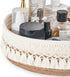 Mkono Makeup Perfume Holder Organizer Macrame Decorative Woven Rope Basket Boho Decor Cosmetics Desk Storage Baskets For Dresser Skin Care Lotions...