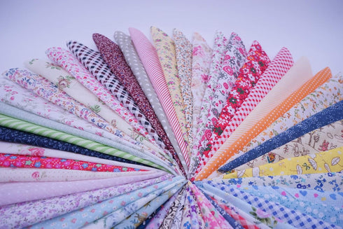 Phantomon 50pcs Cotton Fabric Craft Precut Square Patchwork Sheets for Quilting, Sewing, Scrapbooking, Simplicity Patterns (10Inch x 10Inch)...