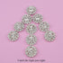 Hahiyo Crystal Rhinestone Flower Buttons Clear Glass 19mm Flatback Bling Reflective Sparkly Big Enough Hole Thread Clean Remove for DIY Jewelry Se...