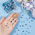 SUNNYCLUE 400Pcs 5 Colors Blue Square Glass Beads Blue Glass Cube Bead AB Color Faceted Transparent Glass Crystal Blue Cube Tiny Spacer Bead for J...