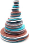Playfully Ever After Charcoal Gray, Cocoa Brown, Turquoise Blue & White Craft Felt Circles (Mixed Size Pack - 56pc)...