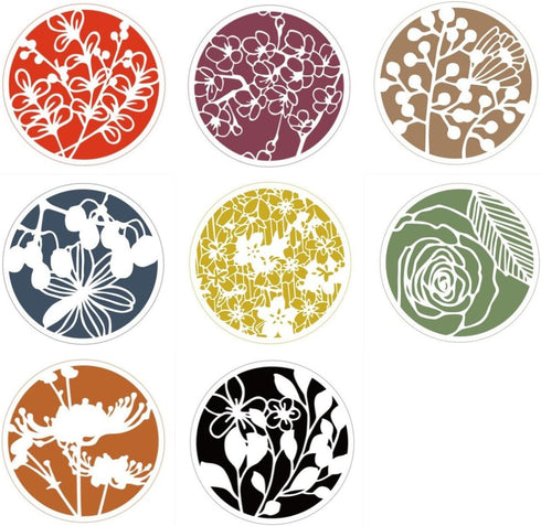 8pcs Mix Flower Stencils Round Shape Hollow Out Painting Stencils Drawing Templates...