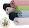 MWELLEWM 7 Pcs/Set Linen Cloth Needlework Fabric Solid Colour Cloth Garments Crafts Accessories Square Embroidery Cloth (50 * 50CM)…...