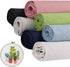 MWELLEWM 7 Pcs/Set Linen Cloth Needlework Fabric Solid Colour Cloth Garments Crafts Accessories Square Embroidery Cloth (50 * 50CM)…...