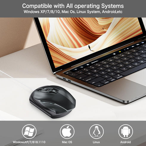 Mouse Jiggler, Ultra Slim, 20dB Quiet & Noiseless, Undetectable Mouse Mover Simulates Realistic Movement, Driver-Free Shaker for Keeping The PC Ac...