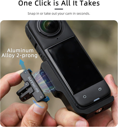 360 X4 L-Type Vertical-Horizontal Mount with Magnetic Adapter for Insta360 X4 Quick Release Mount Adapter...