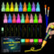 FansArriche Glow in the Dark Fabric Paints, 18 Colors x 20 ml 3D Waterproof Acrylic Textile Paint Markers, Glow in Dark Paint Pen, DIY Neon Fabric...