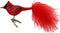 Inge Glas Bird Clip-On Crimson Cardinal 1-042-12 IGM German Glass Christmas Ornament...
