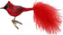 Inge Glas Bird Clip-On Crimson Cardinal 1-042-12 IGM German Glass Christmas Ornament...