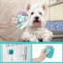 Pet Dog Bath Brush Gentle Soap Dispenser Massaging Bath Grooming Soft Silicone(Blue)...