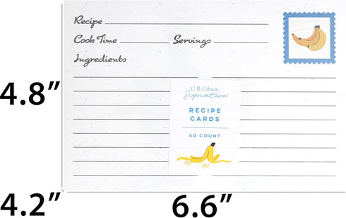 C.R. Gibson Q12-25450 Recipe Cards, One Size, Multicolor...