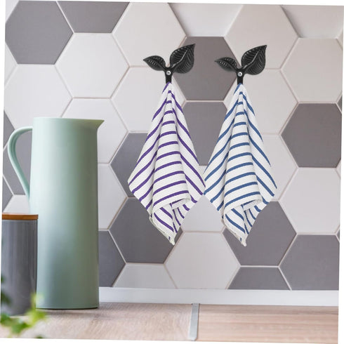4pcs Bathroom Door Hooks Entryway Key Hook Wall Coat Hooks Wall Mount Coat Hooks Coat Towel Hooks Iron Art Hook Hat Hook Leaf Shaped Hook Decorati...