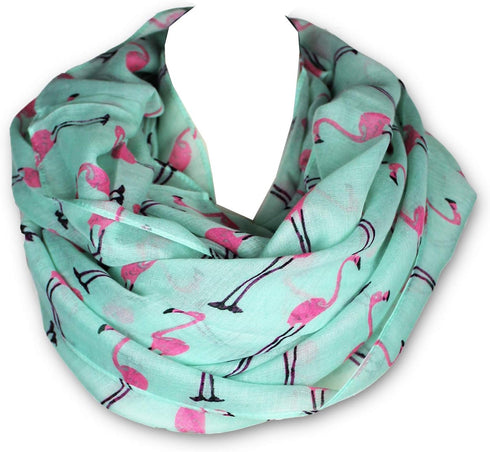 Flamingo Infinity Scarf Soft (Turquoise and Pink)...