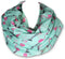 Flamingo Infinity Scarf Soft (Turquoise and Pink)...