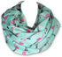 Flamingo Infinity Scarf Soft (Turquoise and Pink)...