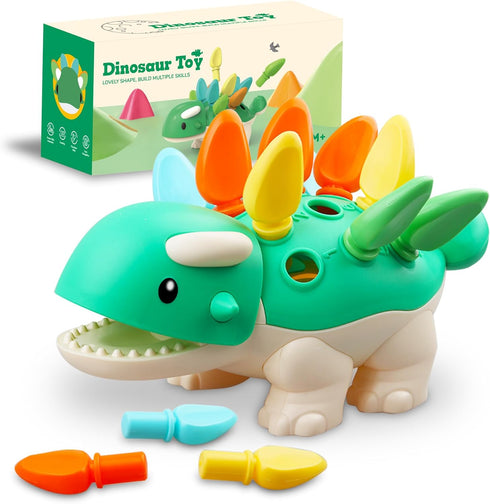 Toddler Montessori Toys Educational Dinosaur Game Learning Activities - Gifts for 6 9 12 18 Month Age 1 2 3 4 One Year Old Boy Girl Kid Birthday -...