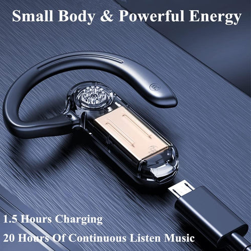 Bluetooth Headset Wireless Bluetooth Earpiece Single Ear Voice Control Answer Earphones for cell phone computer Laptop Driver Trucker...