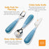 NumNum Toddler Utensils, Pre-Spoon, Fork, Spoon & Knife GOOtensils - 4th Stage Silverware Feeding Kids Aged 2+ Years w/Stainless Steel Heads - Sil...