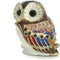 Hand Painted Enamel Mini Owl Trinket Box, Hinged Unique Mini Ring Necklace Jewelry Organizer, Classical Bejeweled Storage, Figurine Collectible Ke...