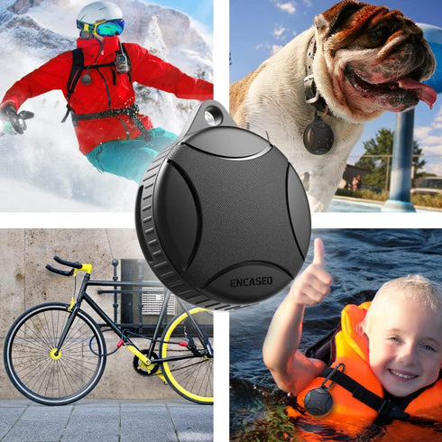 Encased Waterproof Airtag Case Compatible with Apple Airtag Keychain Holder Black (2)...