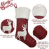 SupMLC Christmas Stockings, 2 Pcs 18 inches Christmas Stockings, Burlap with Large Plush Cuff Stockings, for Family Holiday Xmas Party Decorations...