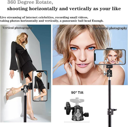 Mini Ball Head, Panoramic Tripod Head DSLR Camera Hot Shoe Mount + 1/4 3/8 Screw, 360° Rotatable Tripod Ball Head Photograph Accessories for Camer...