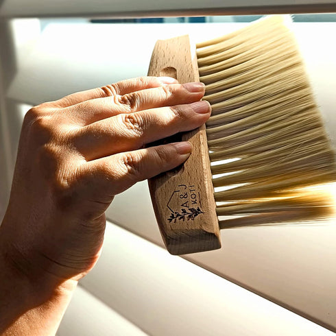 A&J Koti Table Crumb Sweeper - Small Mini Metal Dustpan and Hand Brush Combo Set - Wood Crumber for Servers, Restaurants, Home and Kitchen - Crumb...