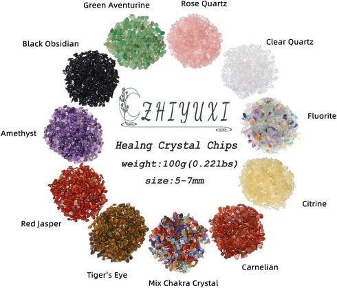 Crystal Fluorite Vase Filler, 0.22lbs, Polished Healing Chips for Decoration, Fish Tank Gravel, Succulent Plants, Home Decor...
