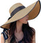 Beach Hats for Women, Wide Brim Sun Straw Hat for Women, Sun Hat UPF 50+ UV Protection...