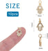 DanLingJewelry 10 pcs Cubic Zirconia Brass Charms Hand Charms Rhinestone Charms for Jewelry Making Choker Tiny Dangle...
