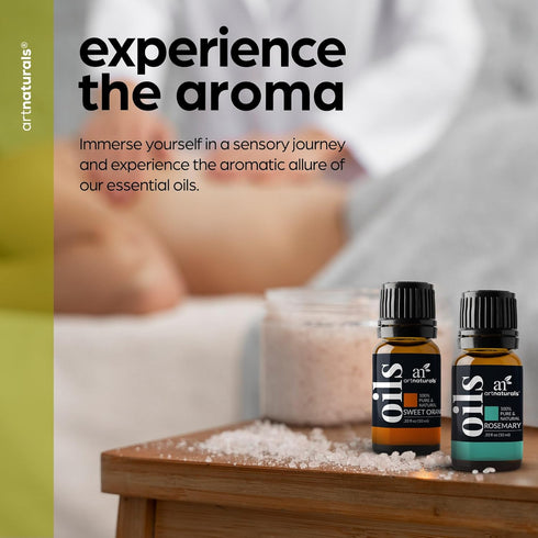 ArtNaturals Aromatherapy Top-6 Essential Oil Set - (6 x 10ml Bottles) - 100% Pure of The Highest Therapeutic Grade - Premium Gift Set – Lavender, ...