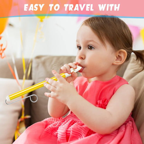 8 Pack Slide Whistle Kids Slide Instrument Plastic Slide Whistle Party Birthday Favors Musical Games Educational Party Welcome Back to School Part...