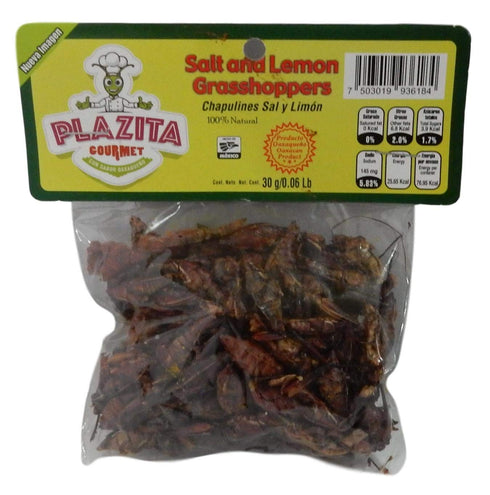 Chapulines Oaxaca (grasshoppers) - Gourmet edible insects from Oaxaca Mexico 30 G - 1.06 Oz (Salt and Lemon)...