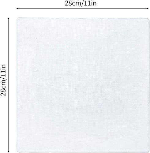 Boao 30 Pack Women White Soft Handkerchief Ladies Hankies DIY Wedding Hankies...