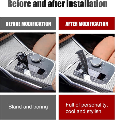 1 PC Car Manual Gear Shift Knob, Knife Handle Decoration Comfortable Grip Modified Gear Shifter with Adapter, Resin + Metal Gear Lever Wave Stick ...