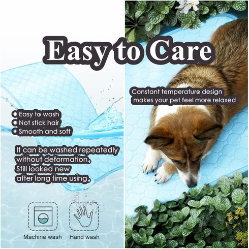 Dog Cooling Mat, Pet Cooling Mat for Dogs Cooling Blanket for Dogs Dog Cooling Pad for Kennels, Crates, Cars, Indoor & Outdoor Ice Silk Cooling Ma...