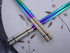 Reusable Chopsticks - Extra Long 9" - 5 Pairs per Pack - Made of Food-Safe Stainless Steel - Holographic Design - Asian Dining Utensils for Home K...